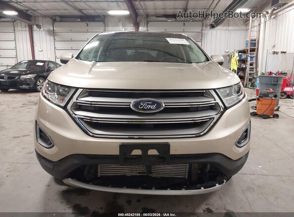 2FMPK4K92JBB85286 2018 FORD EDGE Beige Вид щитка приладів
