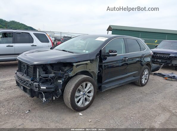 2FMPK4K92KBB11500 2019 FORD EDGE Black Front left