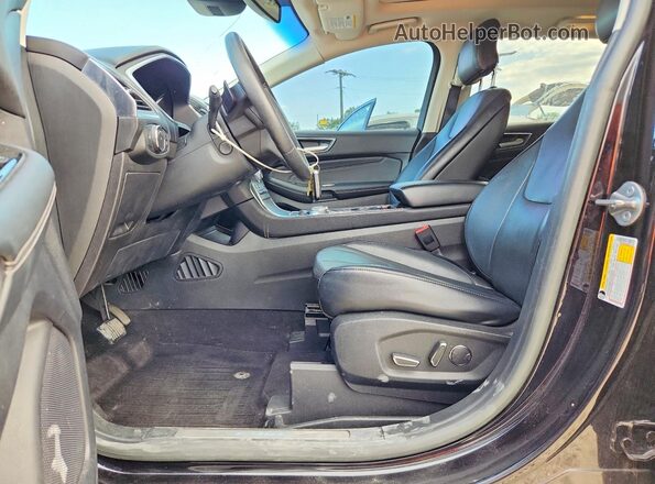 2FMPK4K92KBB21606 2019 FORD EDGE Black Widok wnętrza z przodu