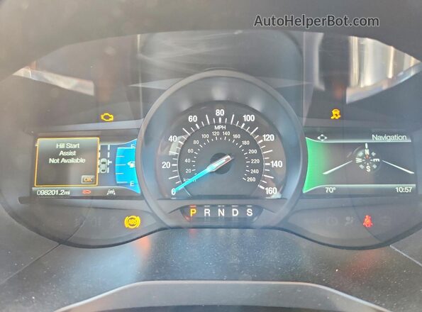 2FMPK4K92LBA75762 2020 FORD EDGE Белый Вид щитка приборов