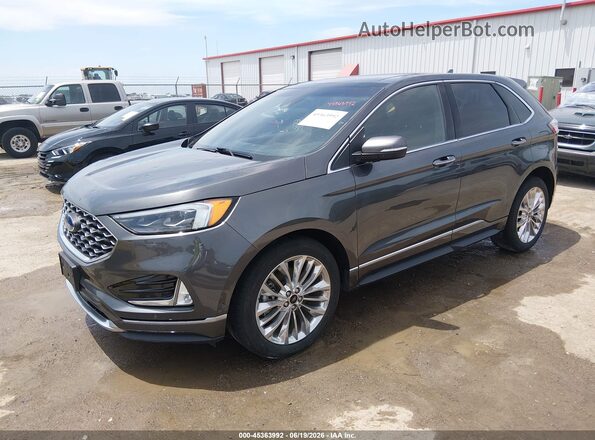 2FMPK4K92LBA93694 2020 FORD EDGE Gray Առջևի ձախ երեք քառորդ տեսարան