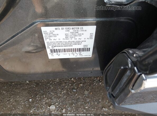 2FMPK4K92LBA93694 2020 FORD EDGE Gray Շարժիչի բաժամունքի տեսք