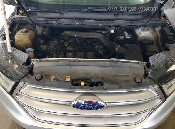 2FMPK4K93HBB90751 2017 FORD EDGE Silver Vista del compartimento del motor