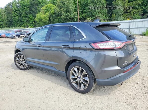 2FMPK4K93JBC28291 2018 FORD EDGE Gray Задня ліва чверть