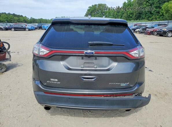 2FMPK4K93JBC28291 2018 FORD EDGE Gray Вид ззаду