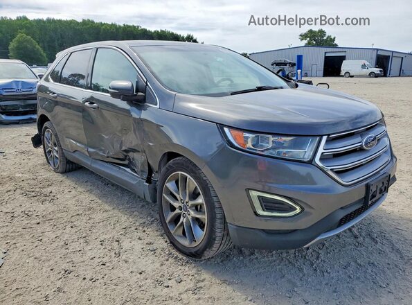 2FMPK4K93JBC28291 2018 FORD EDGE Gray Передня права чверть