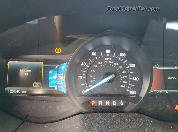 2FMPK4K93JBC28291 2018 FORD EDGE Gray Вид щитка приладів