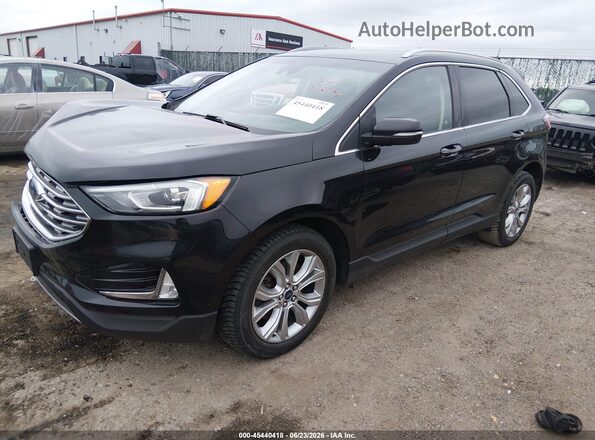 2FMPK4K93KBB56753 2019 FORD EDGE Черный Передняя левая четверть