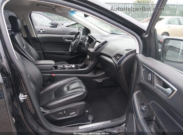 2FMPK4K93KBB56753 2019 FORD EDGE Черный Вид салона спереди