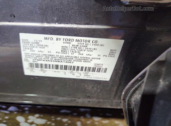 2FMPK4K93NBA14083 2022 FORD EDGE Серый 