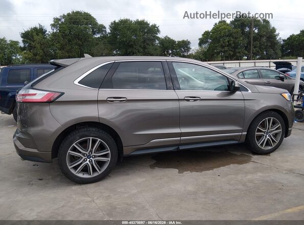 2FMPK4K94KBB93228 2019 FORD EDGE Brown უკანა სალონის ხედი