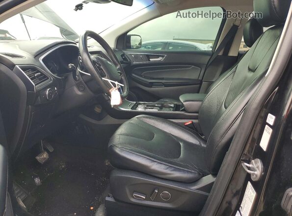 2FMPK4K94KBC23036 2019 FORD EDGE Black წინა სალონის ხედი