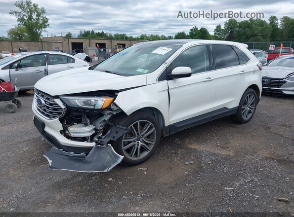 2FMPK4K94LBB51630 2020 FORD EDGE White წინა მარცხენა ხედი სამი მეოთხედიდან