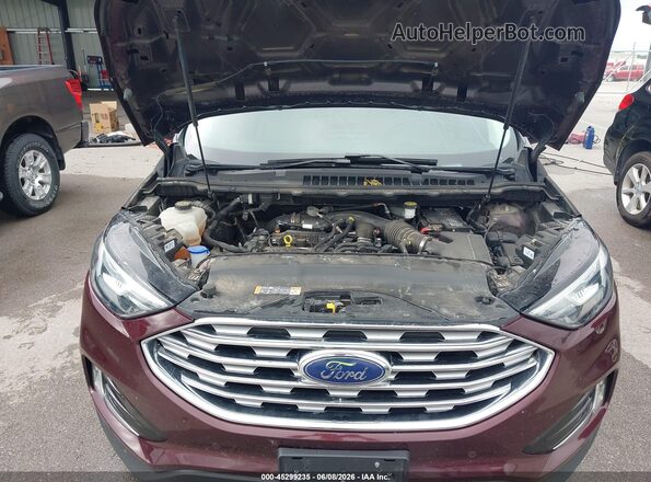 2FMPK4K94MBA34955 2021 FORD EDGE Maroon Vista trasera