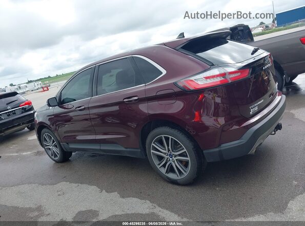 2FMPK4K94MBA34955 2021 FORD EDGE Maroon Vista interior de 360 grados