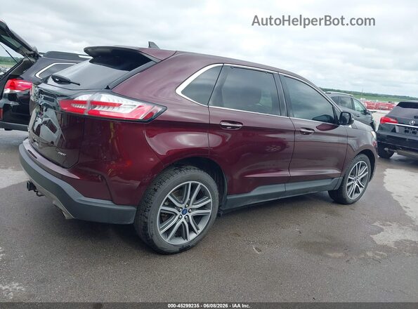 2FMPK4K94MBA34955 2021 FORD EDGE Maroon Vista interior trasera
