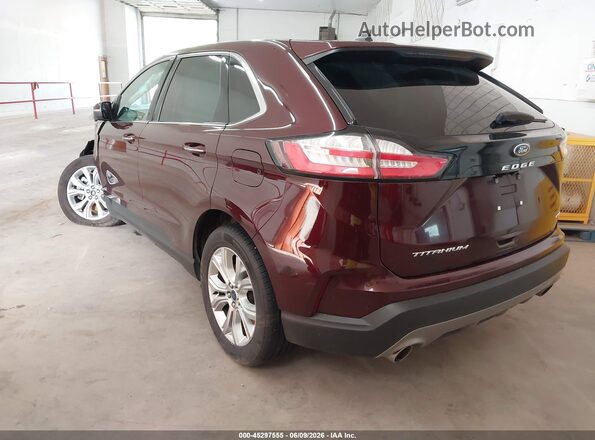 2FMPK4K94MBA48659 2021 FORD EDGE Темно-бордовый Задняя левая четверть