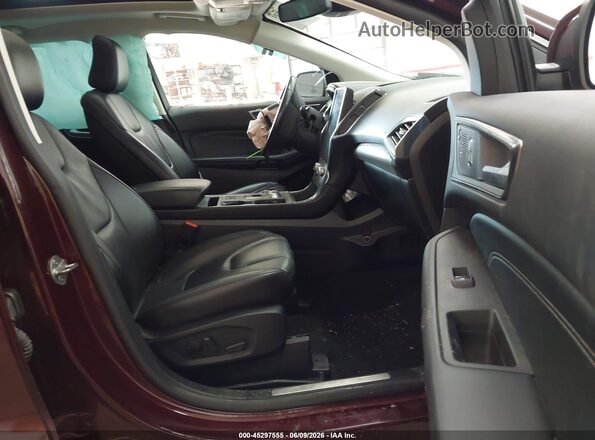 2FMPK4K94MBA48659 2021 FORD EDGE Темно-бордовый Вид салона спереди