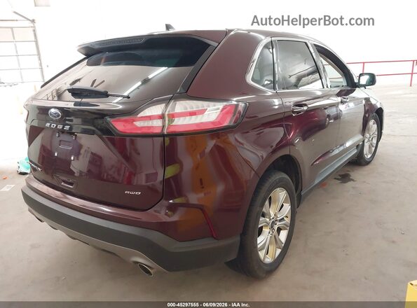 2FMPK4K94MBA48659 2021 FORD EDGE Темно-бордовый Задняя правая четверть