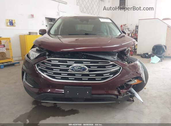 2FMPK4K94MBA48659 2021 FORD EDGE Темно-бордовый Вид щитка приборов