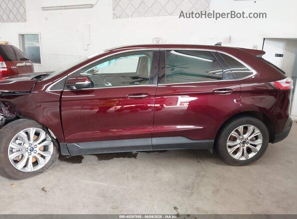2FMPK4K94MBA48659 2021 FORD EDGE Темно-бордовый Панорамный вид салона 360°