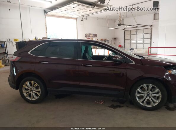 2FMPK4K94MBA48659 2021 FORD EDGE Темно-бордовый Вид задней части салона