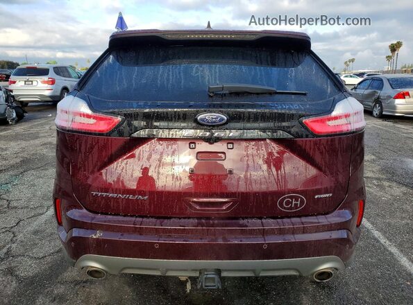 2FMPK4K94NBA04274 2022 FORD EDGE Burgundy Vista trasera