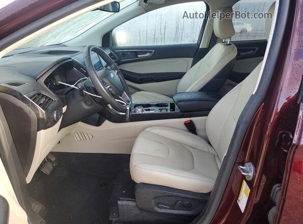 2FMPK4K94NBA04274 2022 FORD EDGE Burgundy Vista interior delantera