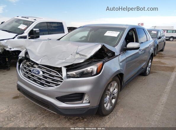 2FMPK4K94NBB03726 2022 FORD EDGE Silver წინა მარცხენა ხედი სამი მეოთხედიდან