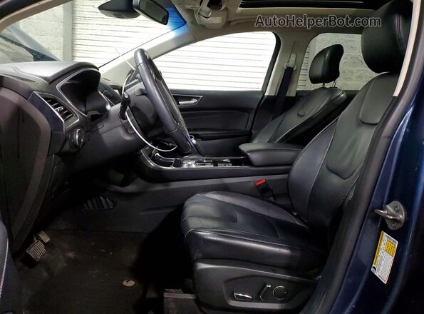 2FMPK4K95KBB31885 2019 FORD EDGE Синий Вид салона спереди