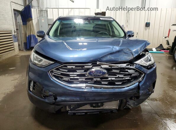2FMPK4K95KBB31885 2019 FORD EDGE Синий Вид спереди
