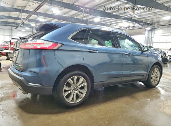 2FMPK4K95KBB31885 2019 FORD EDGE Синий Задняя правая четверть