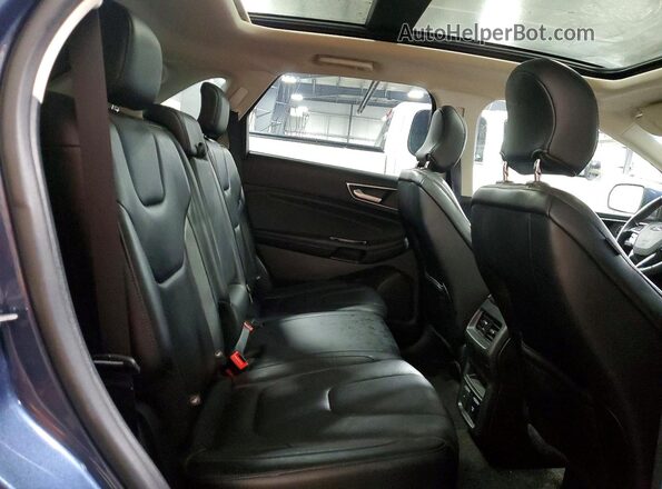 2FMPK4K95KBB31885 2019 FORD EDGE Синий Вид задней части салона