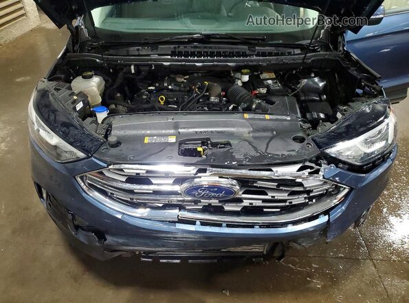 2FMPK4K95KBB31885 2019 FORD EDGE Синий Вид подкапотного пространства