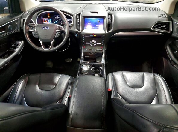 2FMPK4K95KBB31885 2019 FORD EDGE Синий Вид панели приборов