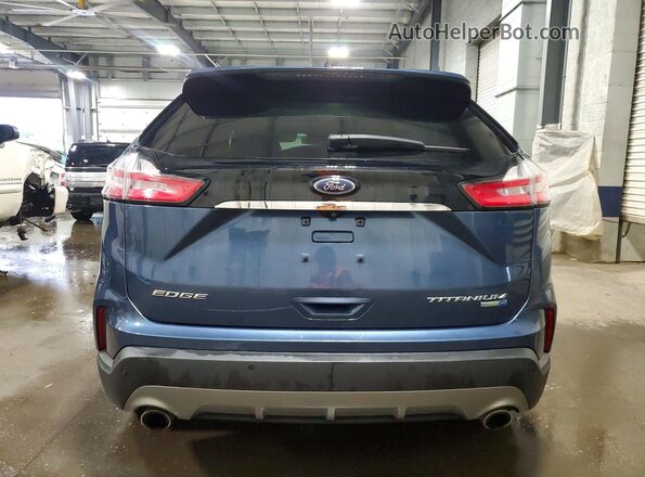 2FMPK4K95KBB31885 2019 FORD EDGE Синий Вид сзади