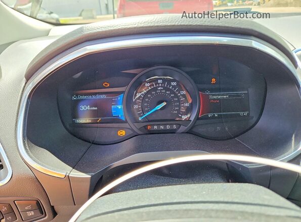 2FMPK4K95KBB74641 2019 FORD EDGE Burgundy Vista del cuadro de instrumentos