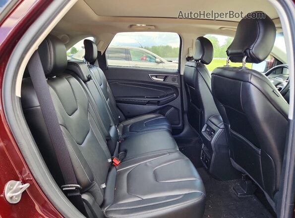 2FMPK4K95KBB74641 2019 FORD EDGE Burgundy Vista interior trasera