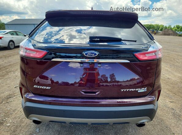2FMPK4K95KBB74641 2019 FORD EDGE Burgundy Vista trasera