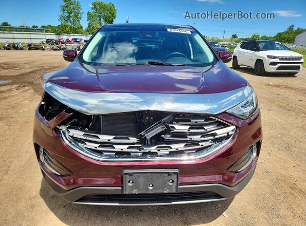 2FMPK4K95KBB74641 2019 FORD EDGE Burgundy Vista frontal