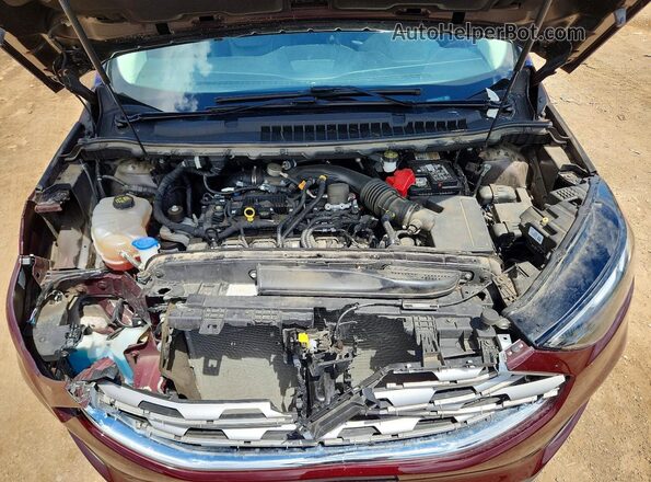 2FMPK4K95KBB74641 2019 FORD EDGE Burgundy Vista del compartimento del motor