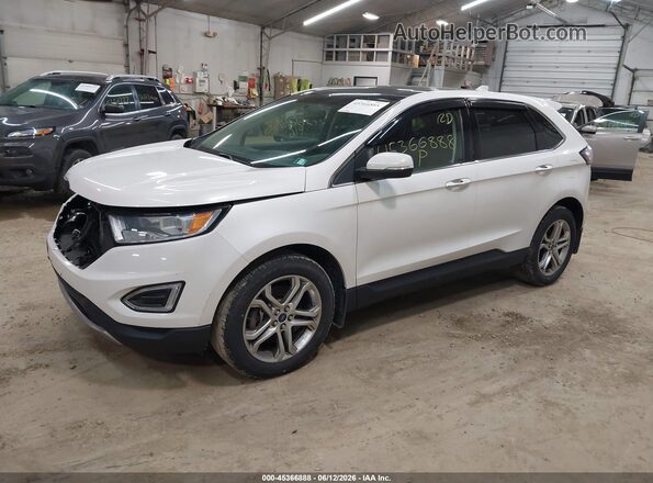 2FMPK4K96GBB99278 2016 FORD EDGE White Առջևի ձախ երեք քառորդ տեսարան
