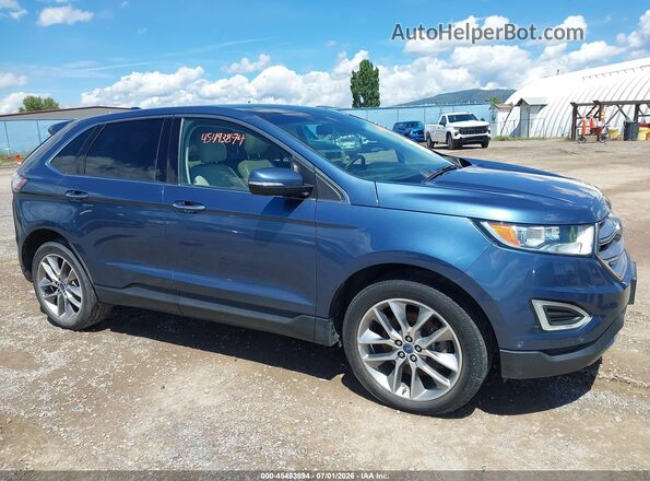 2FMPK4K96JBB13717 2018 FORD EDGE Blue Vista interior de 360 grados