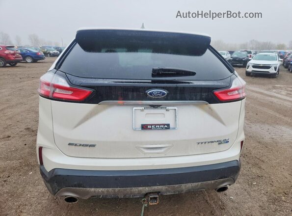 2FMPK4K96KBB30826 2019 FORD EDGE White უკანა ხედი