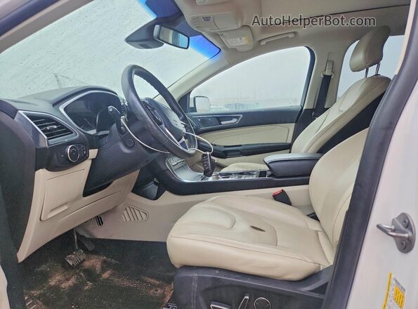 2FMPK4K96KBB30826 2019 FORD EDGE White წინა სალონის ხედი