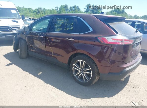 2FMPK4K96KBC55731 2019 FORD EDGE Maroon უკანა მარცხენა