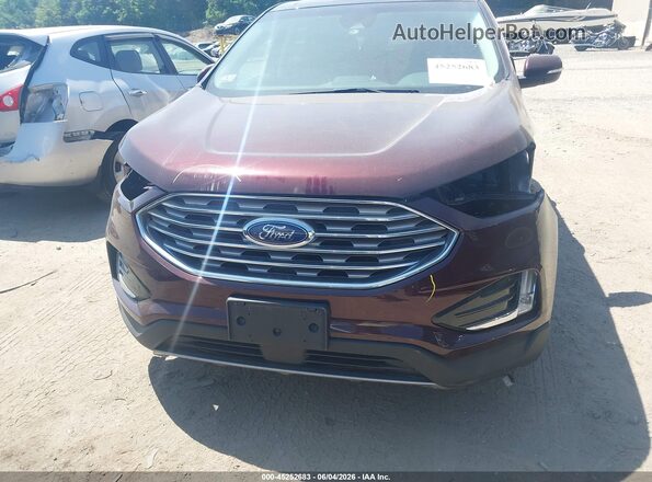 2FMPK4K96KBC55731 2019 FORD EDGE Maroon უკანა სალონის ხედი