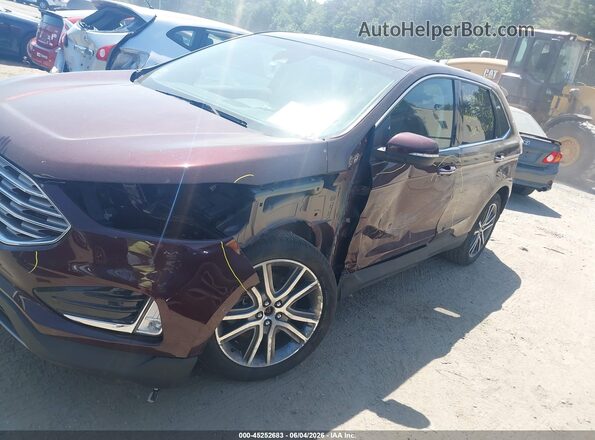 2FMPK4K96KBC55731 2019 FORD EDGE Maroon წინა ხედი