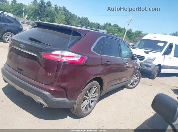 2FMPK4K96KBC55731 2019 FORD EDGE Maroon სალონის 360-გრადუსიანი ხედი
