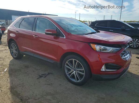 2FMPK4K96LBB52343 2020 FORD EDGE Red Front right